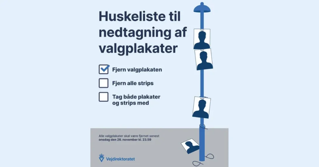 Sidste frist i aften: Valgplakater skal være væk – ellers falder der bøder